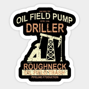 Roughneck Oil Field Pump Driller Sticker